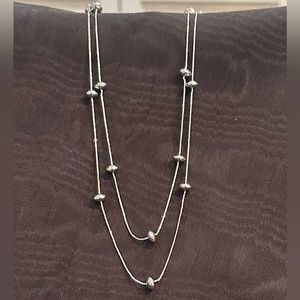 Silver two strand Necklace